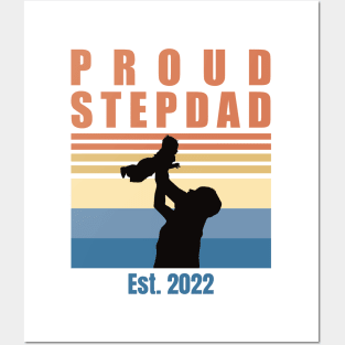 Proud Stepdad Est 2022 | First Time Stepdad | First Fathers Day Posters and Art